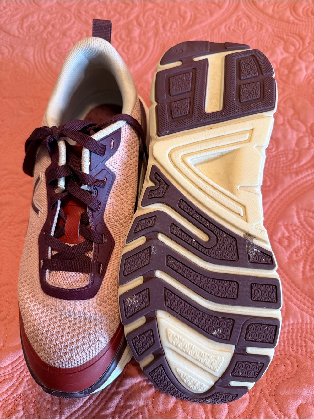 Vionic Women's Pink and Burgundy Athletic Sneakers - Picture 2 of 3